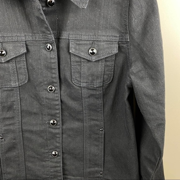 Code Bleu Black womens fall Madeline Denim Jacket - Picture 10 of 10